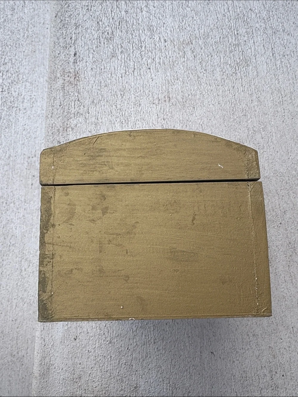 VTG Wood Trinket Box The Arbour Painting Print Victorian Cottagecore